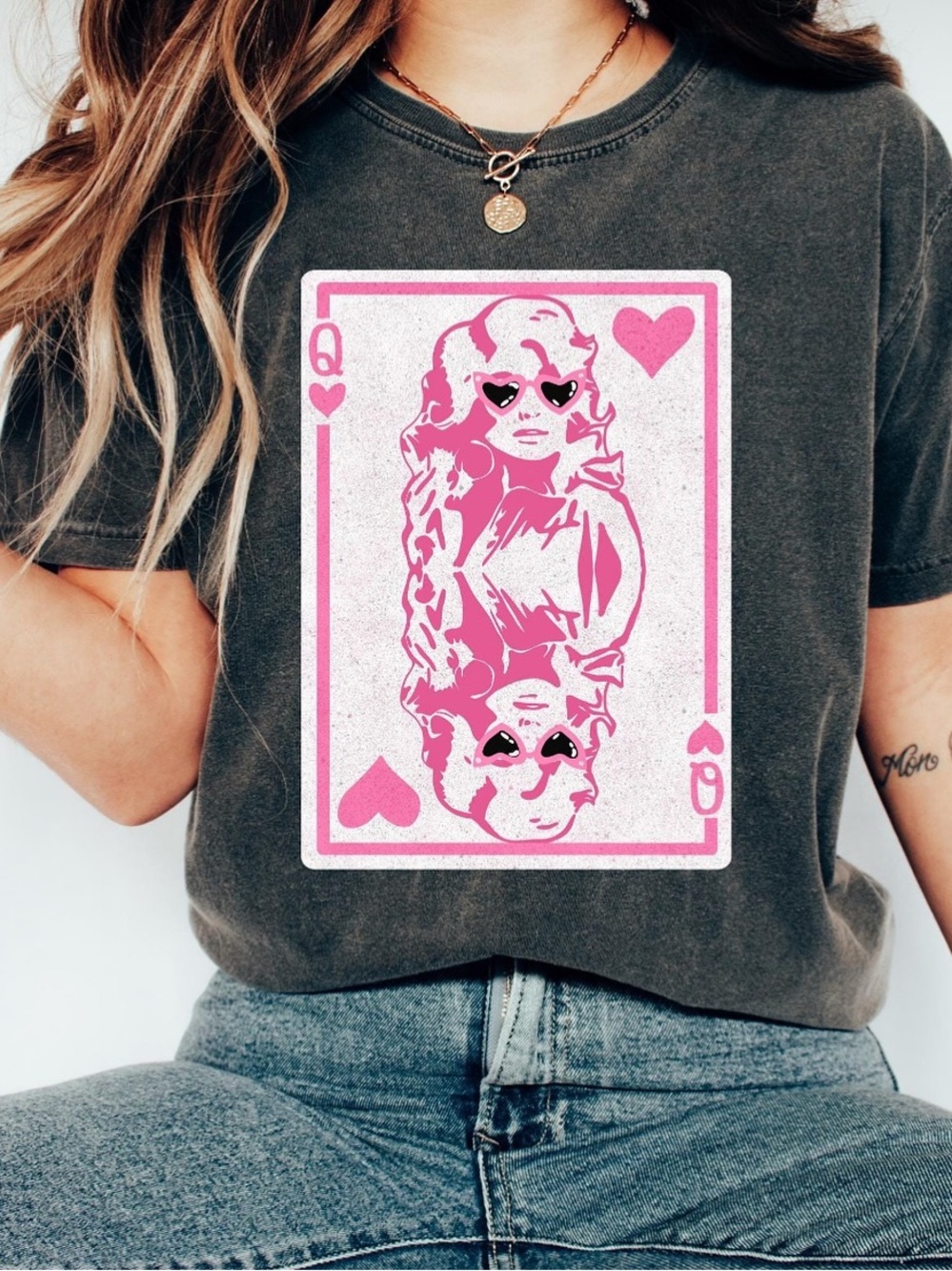 Dolly Parton Our Queens Of Hearts Retro Country Music Comfort Colors Tee